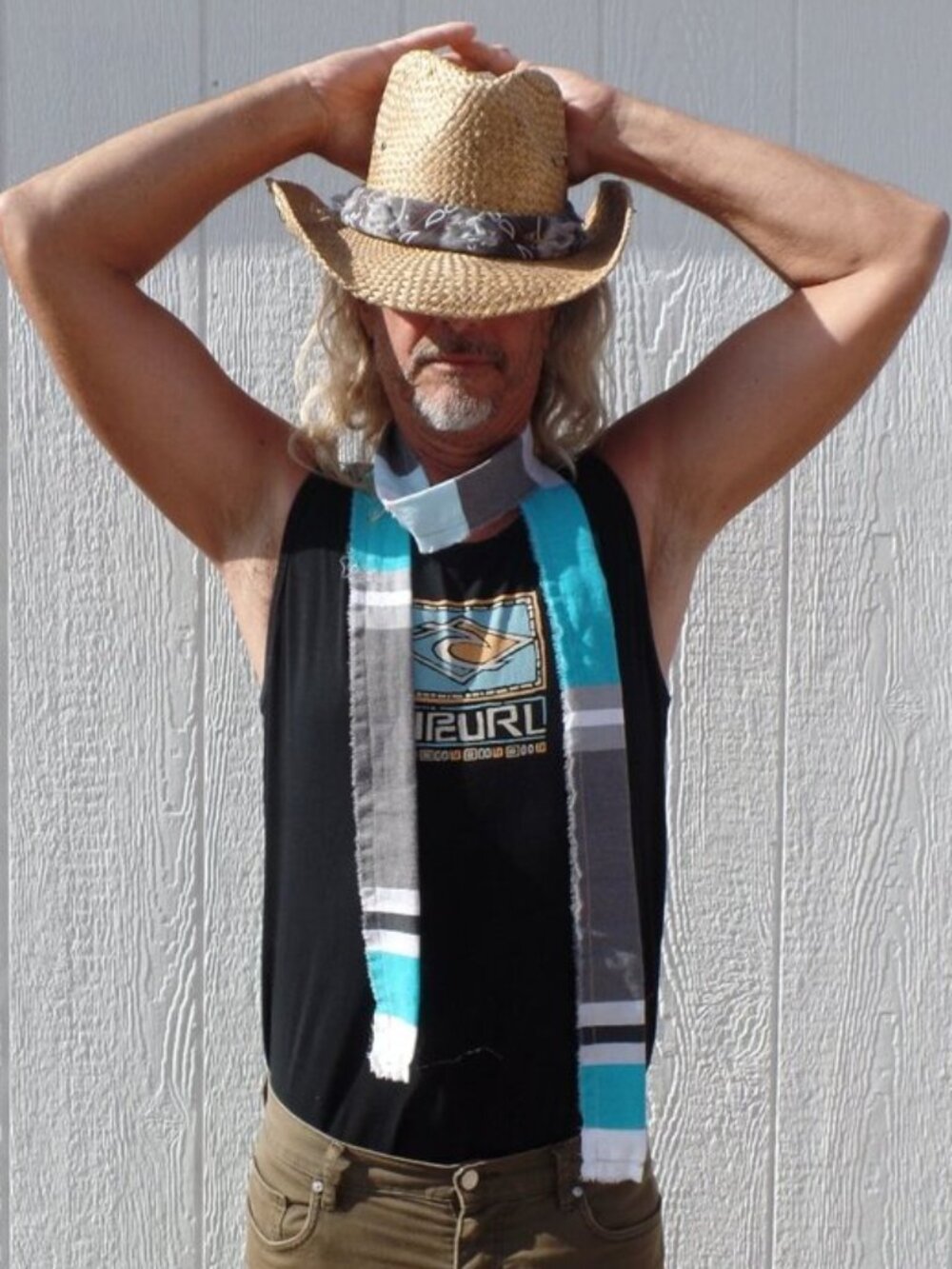 Skinny Scarf Hand Crafted STRIPE